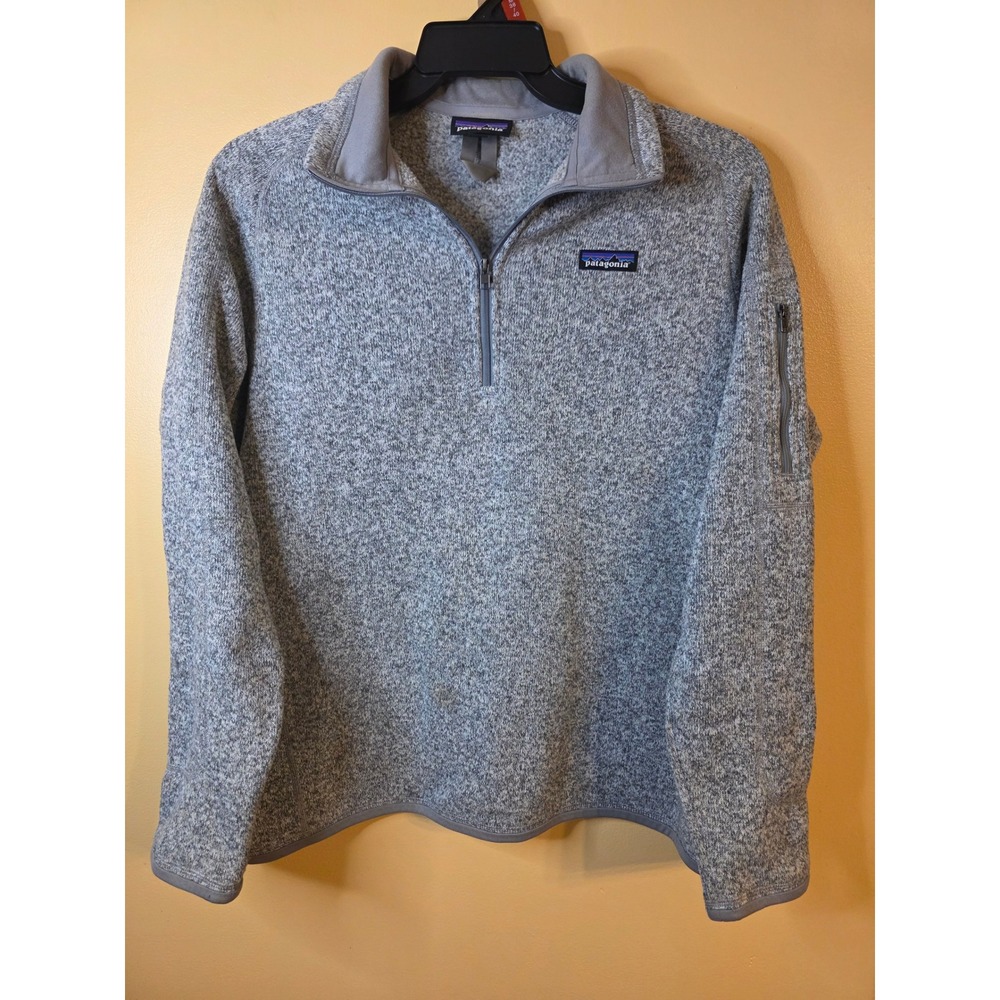 Patagonia Better Sweater 1/4 Zip Pullover Grey Heather Fleece Mens XL